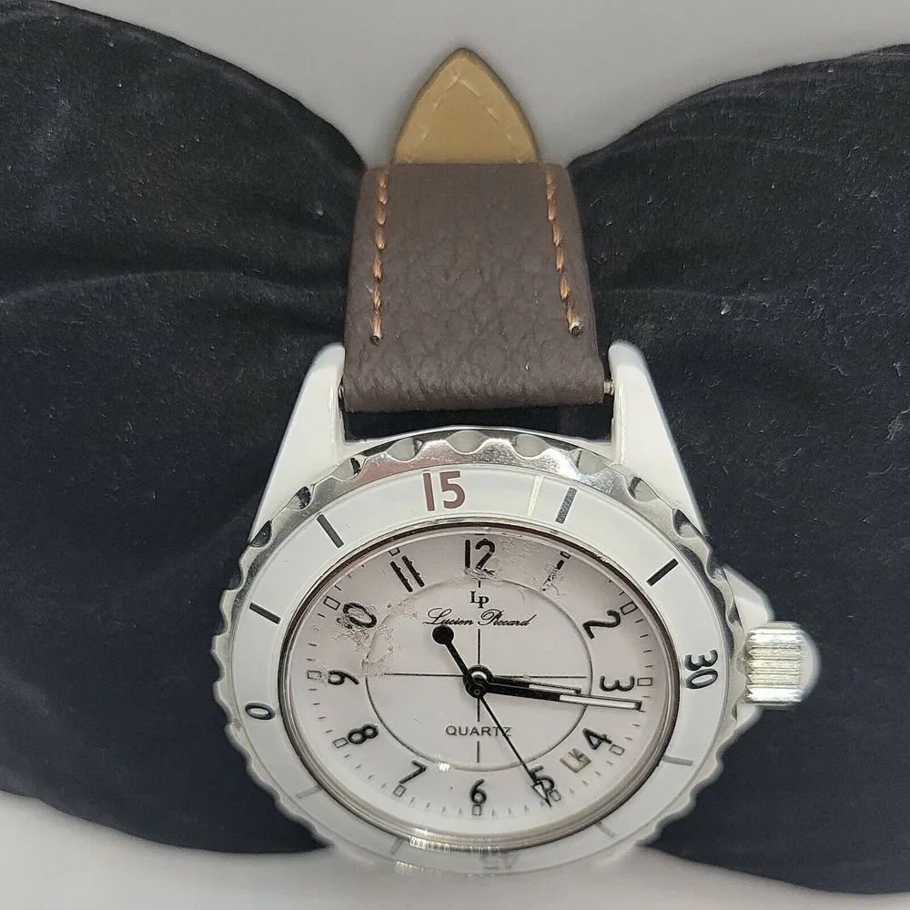 LUCIEN PICCARD 28005SL Women's Brown Leather Analog Dial Quartz Watch BC145